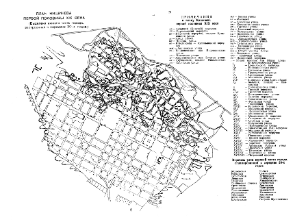 План Кишинёва начала XIX века